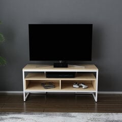 TV alus Asir, 110x35x49,9 cm, valge/pruun hind ja info | TV alused | kaup24.ee