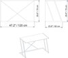Laud Asir, 114x60x75 cm, kuldne/valge hind ja info | Arvutilauad, kirjutuslauad | kaup24.ee
