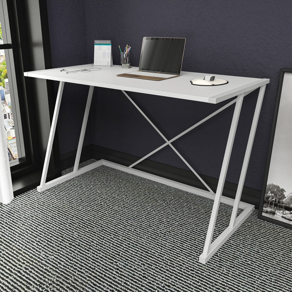 Laud Asir, 114x60x75 cm, valge hind ja info | Arvutilauad, kirjutuslauad | kaup24.ee