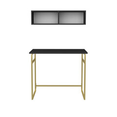 Laud Asir, 90x60x75 cm, kuldne/hall hind ja info | Arvutilauad, kirjutuslauad | kaup24.ee