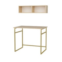 Laud Asir, 90x60x75 cm, kuldne/beež hind ja info | Arvutilauad, kirjutuslauad | kaup24.ee