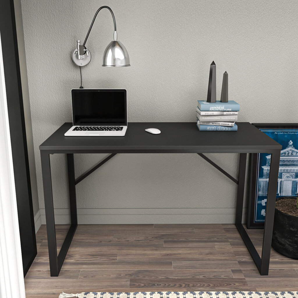Laud Asir, 120x60x74 cm, must/hall hind ja info | Arvutilauad, kirjutuslauad | kaup24.ee