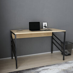 Стол, Асир, 120x60x74,8 см, черный/коричневый цена и информация | Компьютерные, письменные столы | kaup24.ee