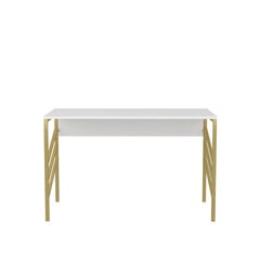 Laud Asir, 120x60x74,8 cm, kuldne/valge hind ja info | Arvutilauad, kirjutuslauad | kaup24.ee