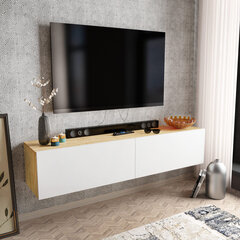 TV alus Asir, 159,7x36,8x34,1 cm, valge/beež hind ja info | TV alused | kaup24.ee