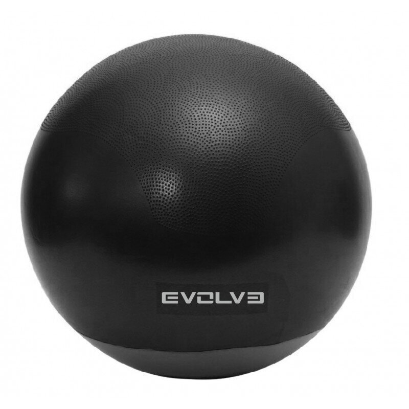 Võimlemispall raskendatud põhjaga Evolve, 65 cm, must цена и информация | Võimlemispallid | kaup24.ee