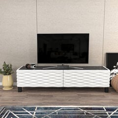 TV alus Asir, 149,2x35x38 cm, must/valge цена и информация | Тумбы под телевизор | kaup24.ee