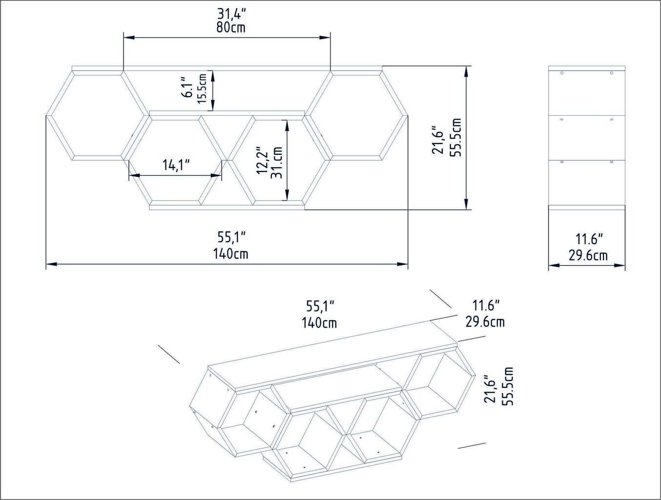 TV alus Asir, 140x29,6x55,5 cm, valge/beež hind ja info | TV alused | kaup24.ee