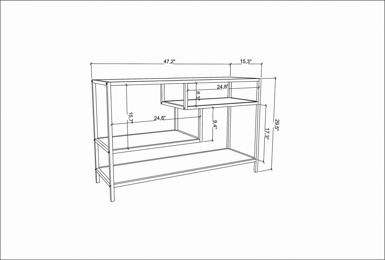 TV alus Asir, 120x39x75 cm, valge/pruun цена и информация | TV alused | kaup24.ee