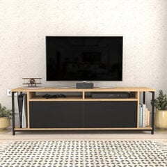 TV alus Asir, 160x35x50,8 cm, must/pruun цена и информация | Тумбы под телевизор | kaup24.ee