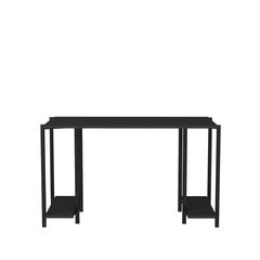 Стол, Асир, 125,2x60x73,8 см, черная/серая цена и информация | Компьютерные, письменные столы | kaup24.ee