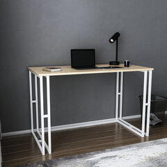 Laud Asir, 120x60x74,8 cm, valge/pruun hind ja info | Arvutilauad, kirjutuslauad | kaup24.ee