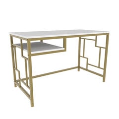 Laud Asir, 120x60x74,8 cm, kuldne/valge hind ja info | Arvutilauad, kirjutuslauad | kaup24.ee