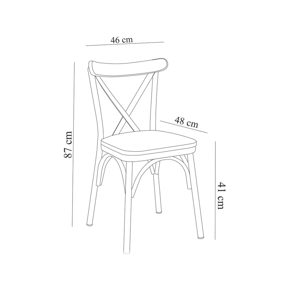 Tool Asir, 46x87x48 cm, valge hind ja info | Söögilaua toolid, köögitoolid | kaup24.ee