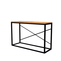 Стол, Асир, 100х100х30 см, коричневый/черный цена и информация | Столы-консоли | kaup24.ee
