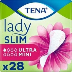 Прокладки урологические «Tena» Lady Ultra Mini, 28 шт цена и информация | Тампоны, гигиенические прокладки для критических дней, ежедневные прокладки | kaup24.ee