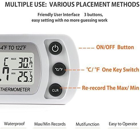 Külmiku termomeeter Unigear, valge hind ja info | Köögitarbed | kaup24.ee
