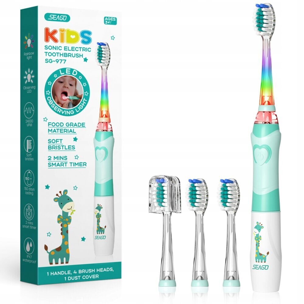 Sonic Brush lastele, roheline hind ja info | Elektrilised hambaharjad | kaup24.ee