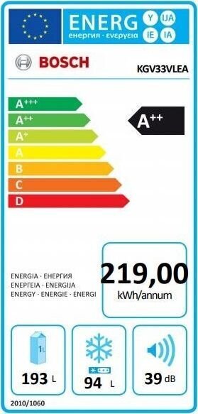 Bosch Serie 4 KGV33VLEA hind ja info | Külmkapid | kaup24.ee