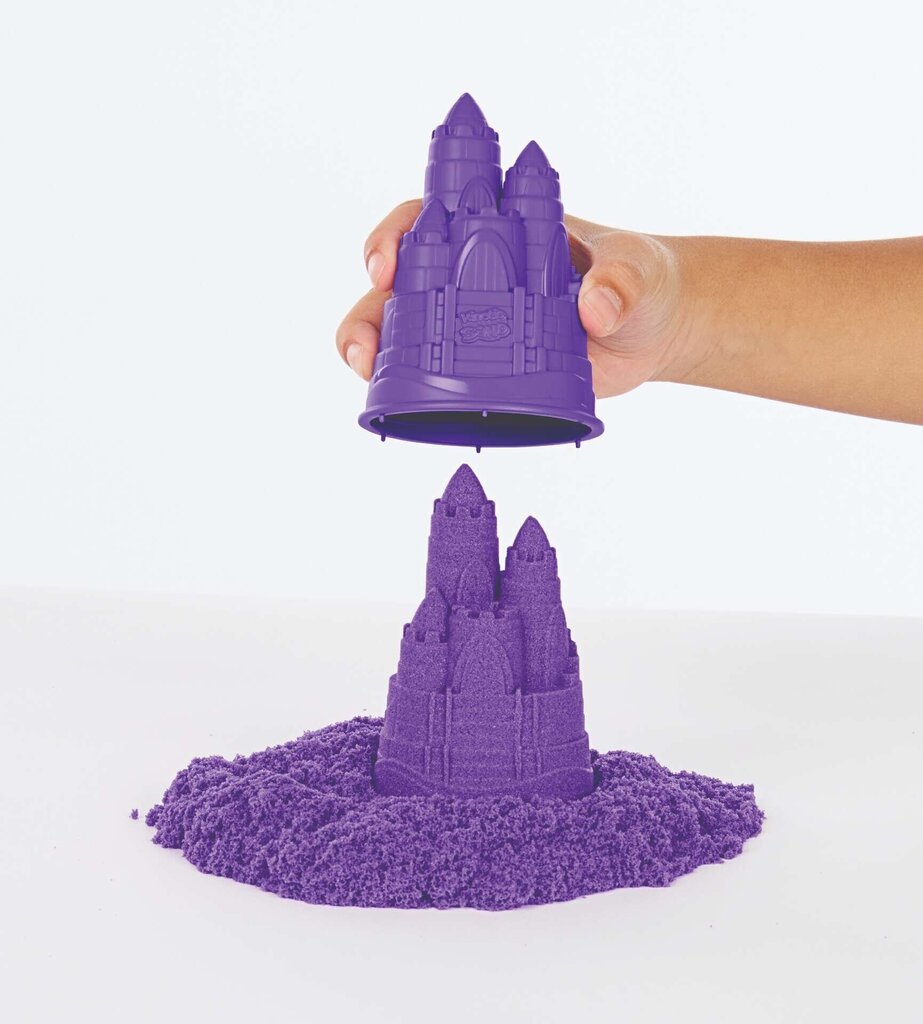 Kinetic Sand plastikust kineetiline liivalinnak lilla liivaga, vormid, ümbris ja tarvikud hind ja info | Kunstitarbed, voolimise tarvikud | kaup24.ee