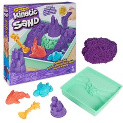 Kinetic Sand plastikust kineetiline liivalinnak lilla liivaga, vormid, ümbris ja tarvikud цена и информация | Принадлежности для рисования, лепки | kaup24.ee