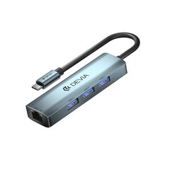 Devia USB-C/4xUSB3.0, 0.1 m hind ja info | Kaablid ja juhtmed | kaup24.ee