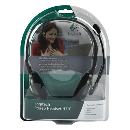 Logitech Stereo Headset H110 981-000271 hind ja info | Kõrvaklapid | kaup24.ee