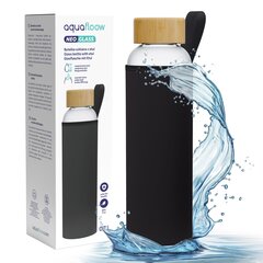 Стеклянная бутылка Aquafloow NeoGlass с неопреновым чехлом 700 мл цена и информация | Бутылки для воды | kaup24.ee