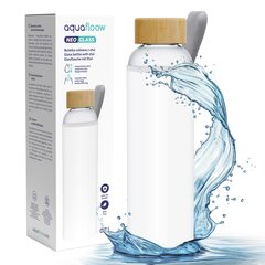 Стеклянная бутылка Aquafloow NeoGlass с неопреновым чехлом 700 мл цена и информация | Фляги для воды | kaup24.ee