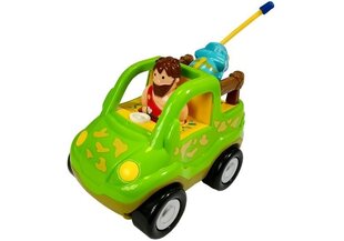 Kaugjuhitav auto Cartoon Dinosaur Car, roheline hind ja info | Poiste mänguasjad | kaup24.ee