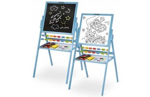 Доска для рисования, двусторонняя магнитная, с принадлежностями - синяя, 101 x 55 x 55 см цена и информация | Развивающие игрушки | kaup24.ee