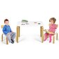 Lastelaua ja 2 tooli komplekt Costway, valge цена и информация | Laste lauad ja toolid | kaup24.ee