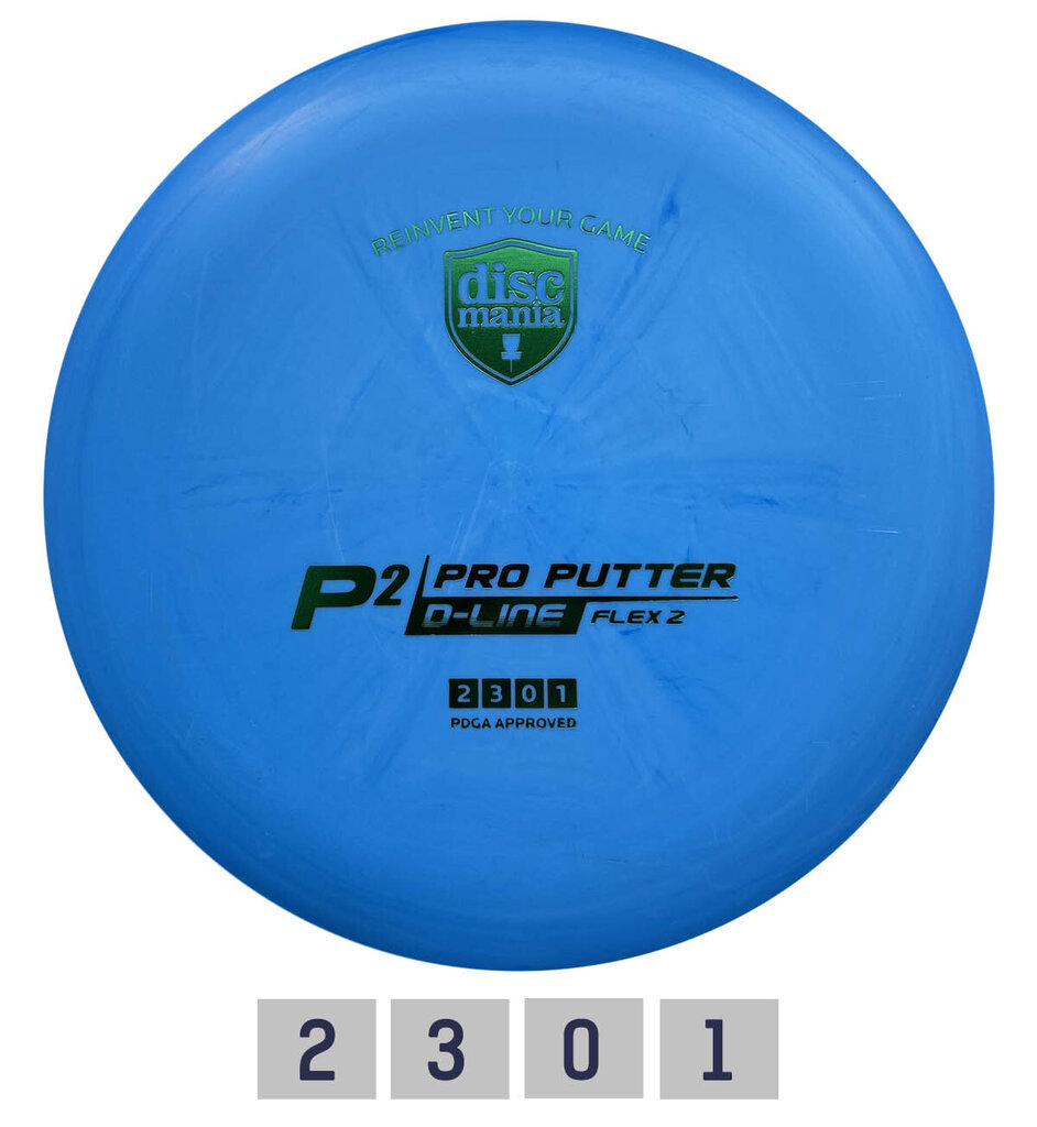 Discgolfi ketas Putter D-line P2 Flex 2, sinine hind ja info | Discgolf | kaup24.ee