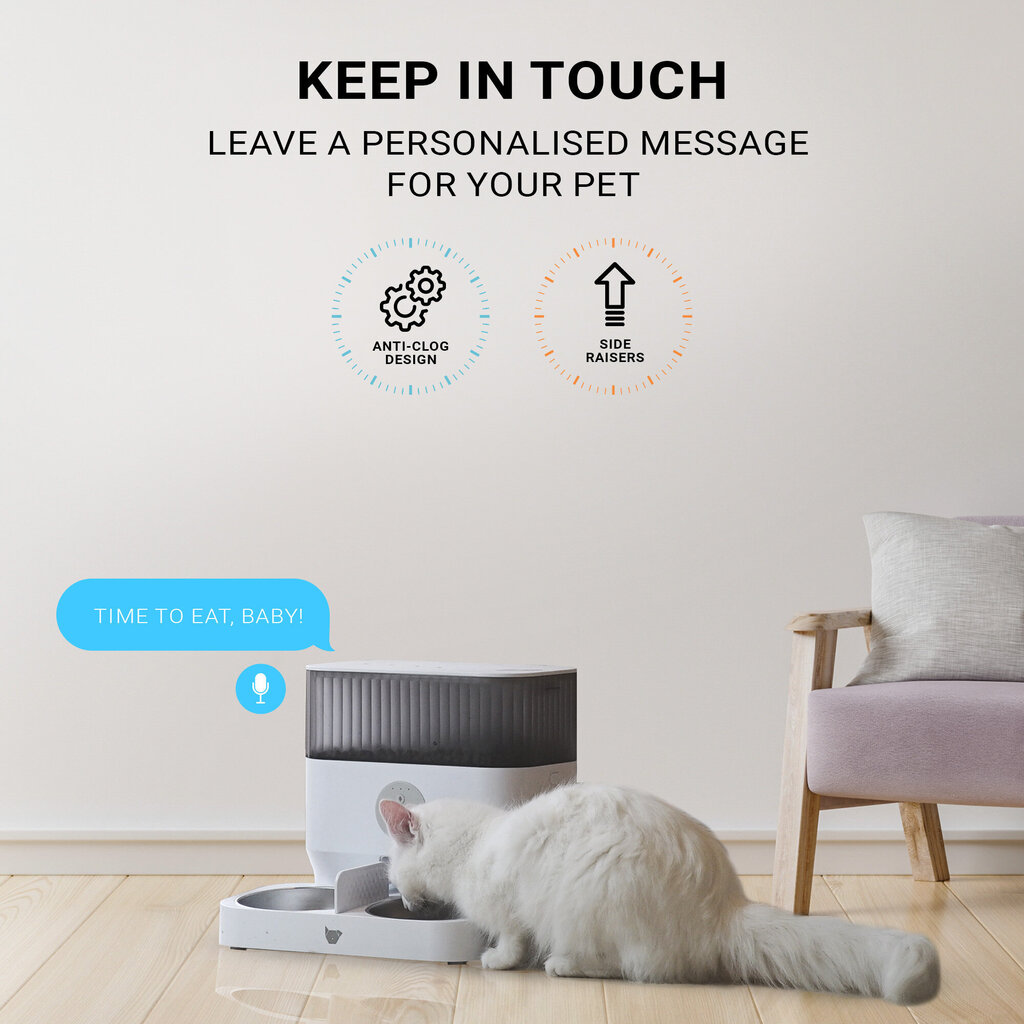 Automaatne kassi/koera söötja + APP juhtimine hind ja info | Toidukausid loomadele | kaup24.ee