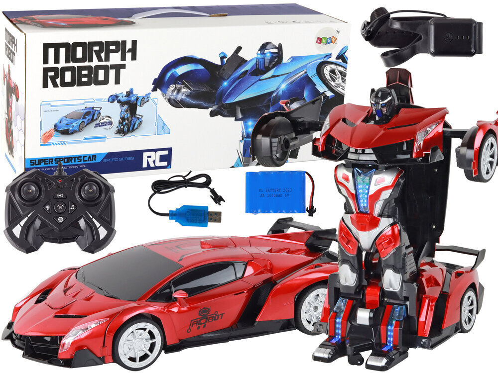 Robotauto r/c 1:10, punane hind ja info | Poiste mänguasjad | kaup24.ee