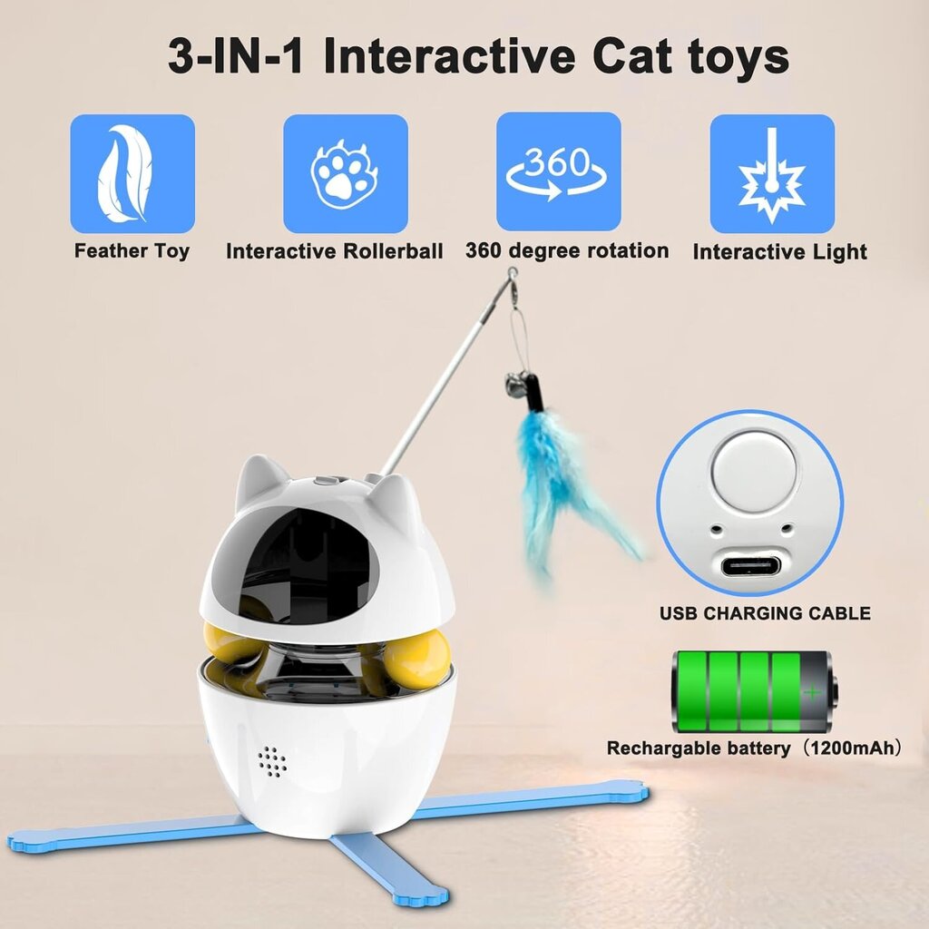 Interaktiivne kassi mänguasi 3in1 hind ja info | Mänguasjad kassidele | kaup24.ee