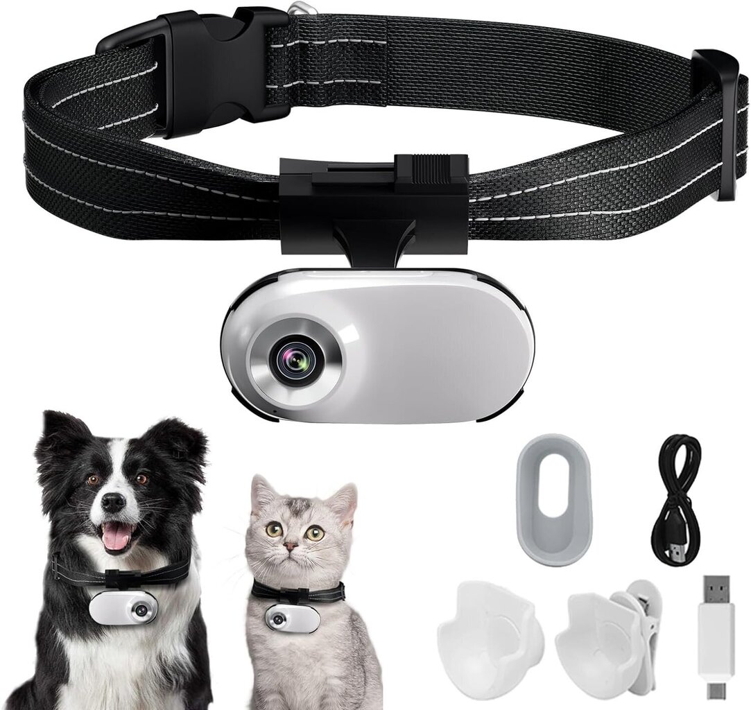 Kaamera koos kassi/koera kaelarihmaga hind ja info | Jalutusrihmad, kaelarihmad ja traksid kassidele | kaup24.ee