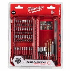 Набор наконечников Milwaukee Shockwave impact Duty, 40 шт. цена и информация | Механические инструменты | kaup24.ee