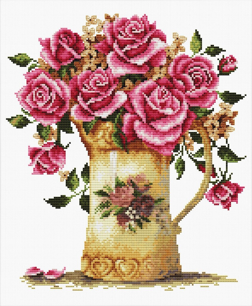 Tikkimiskomplekt Diamond Dotz Antique flower vase, 26x29 cm hind ja info | Tikkimistarvikud | kaup24.ee