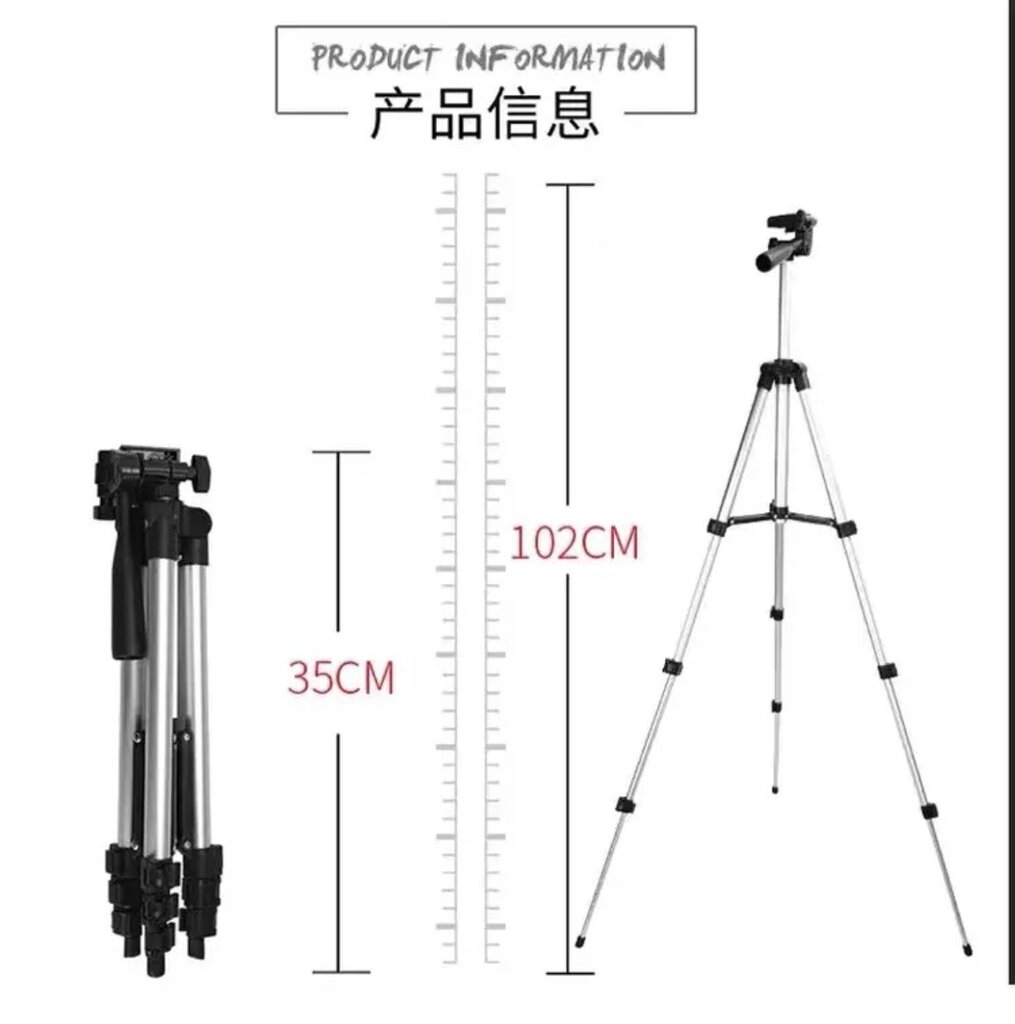 Universaalne statiiv telefonidele ja kaameratele 1020 mm, DSLR hind ja info | Statiivid | kaup24.ee