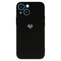 Силиконовый чехол Vennus Heart для Iphone 13 Mini дизайн 1, черный цена и информация | Чехлы для телефонов | kaup24.ee