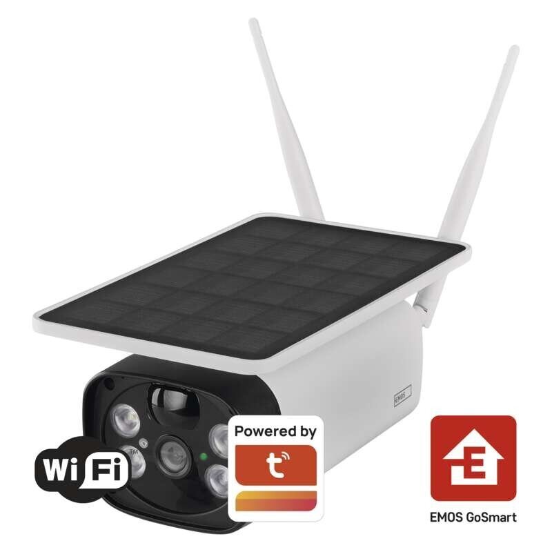 Valvekaamera päikesepaneeliga WiFi, prožektor, sireen, GoSmart цена и информация | Valvekaamerad | kaup24.ee