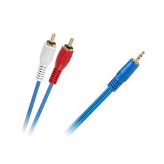 кабель jack 3.5-2 x rca nieb.4mm 3m цена и информация | Кабели и провода | kaup24.ee