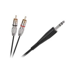 кабель jack 6.3 stereo - 2rca 3 м цена и информация | Кабели и провода | kaup24.ee