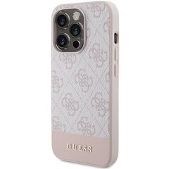 Guess GUHCP15LG4GLPI iPhone 15 Pro 6.1" różowy|pink hardcase 4G Stripe Collection цена и информация | Чехлы для телефонов | kaup24.ee