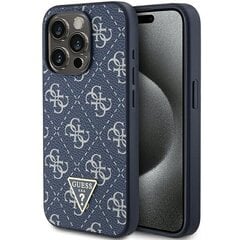 Guess GUHCP15LPG4GPB iPhone 15 Pro 6.1" niebieski|blue hardcase 4G Triangle Metal Logo цена и информация | Чехлы для телефонов | kaup24.ee