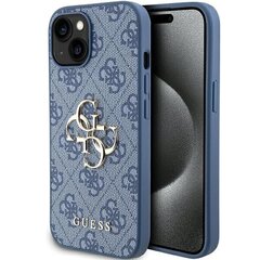 Guess GUHCP15S4GMGBL iPhone 15 | 14 | 13 6.1" niebieski|blue hardcase 4G Big Metal Logo цена и информация | Чехлы для телефонов | kaup24.ee