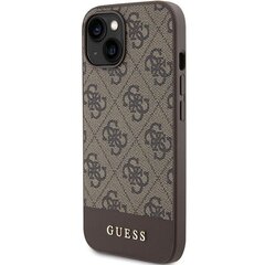 Guess GUHCP15SG4GLBR iPhone 15 | 14 | 13 6.1" brązowy|brown hardcase 4G Stripe Collection цена и информация | Чехлы для телефонов | kaup24.ee