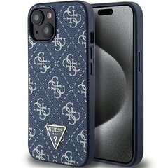 Guess GUHCP15SPG4GPB iPhone 15 | 14 | 13 6.1" niebieski|blue hardcase 4G Triangle Metal Logo цена и информация | Чехлы для телефонов | kaup24.ee