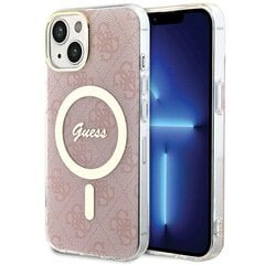 Guess GUHMP15SH4STP iPhone 15 | 14 | 13 6.1" różowy|pink hardcase IML 4G MagSafe цена и информация | Чехлы для телефонов | kaup24.ee